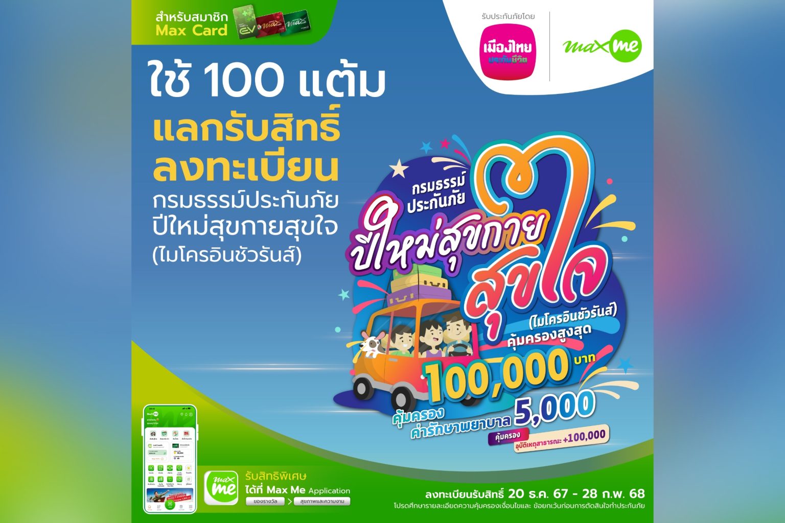 เมืองไทยประกันชีวิต จับมือ แมกซ์ โซลูชัน ส่งมอบความสุขและความอุ่นใจ ต้อนรับเทศกาลปีใหม่แก่สมาชิก Max Card