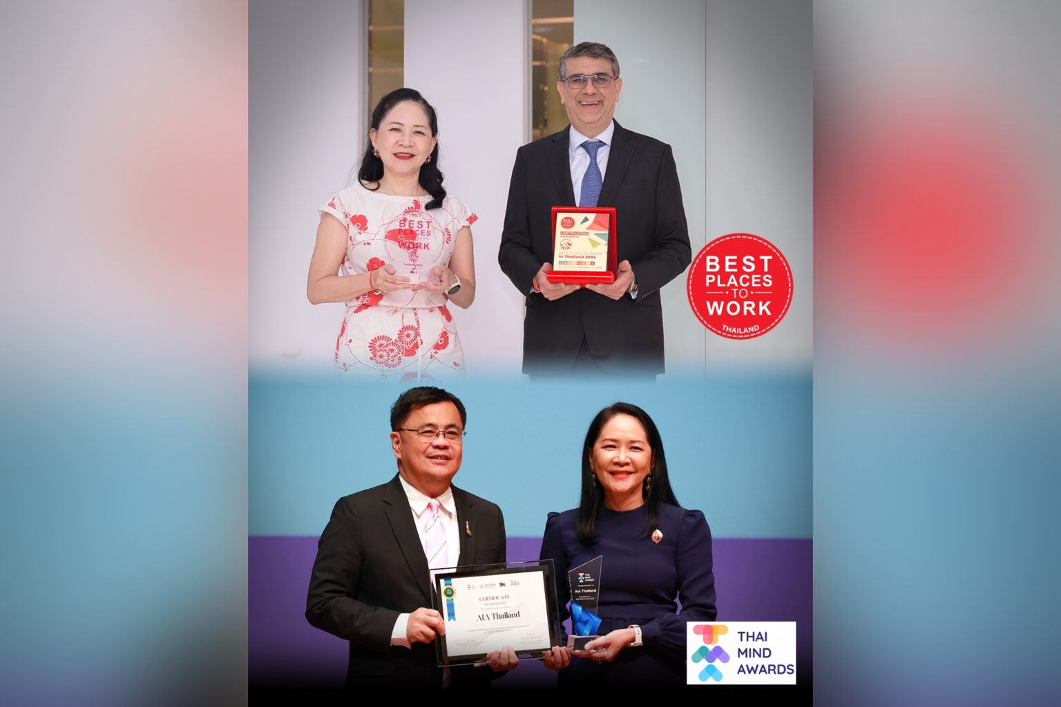 เอไอเอ ประเทศไทย คว้ารางวัลสุดยอดองค์กรส่งเสริมสุขภาวะทางจิต Thai Mind Awards 2025