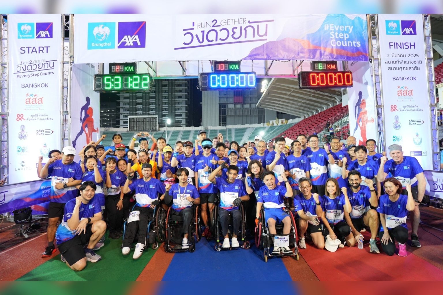 กรุงไทย-แอกซ่า ประกันชีวิต จับมือพันธมิตรหลายภาคส่วน ชวนคนพิการ-ไม่พิการร่วมงาน “วิ่งด้วยกัน RUN2GETHER Every Step Counts” งานใหญ่ประจำปี 2025