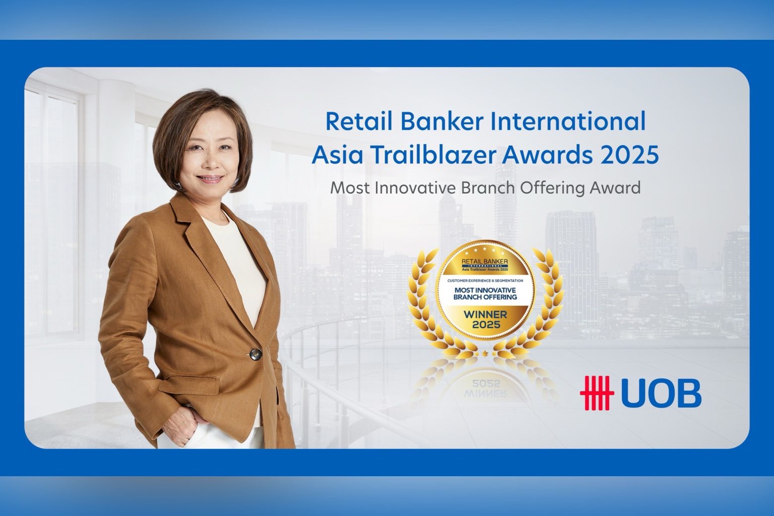 ยูโอบี ประเทศไทย คว้ารางวัลนวัตกรรมสาขายอดเยี่ยม จากงาน Retail Banker International – Asia Trailblazer Awards 2025