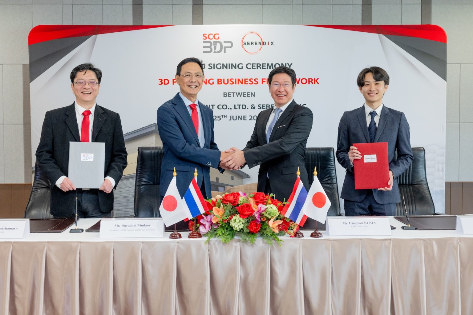 SCG ผนึก Serendix รุกตลาดก่อสร้างญี่ปุ่น ผลักดัน “SCG 3D Printing Mortar” เชิงพาณิชย์ ยกระดับงานก่อสร้างยุคใหม่สู่เวทีโลก