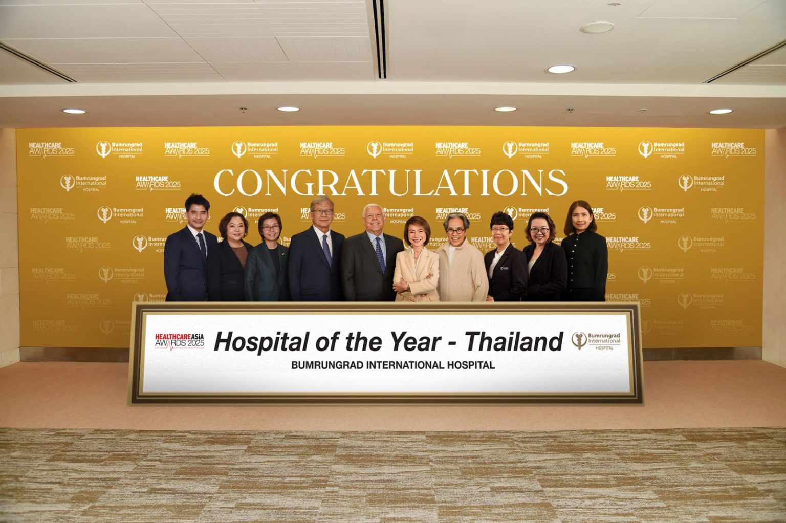 บำรุงราษฎร์ คว้ารางวัล Hospital of the Year – Thailand ในงาน Healthcare Asia Awards 2025 ต่อเนื่องเป็นปีที่2