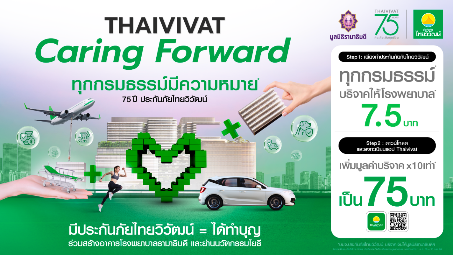 “ทุกกรมธรรม์มีความหมาย” 75 ปี ประกันภัยไทยวิวัฒน์ ชูโครงการ Caring Forward ขับเคลื่อนสังคมยุคใหม่