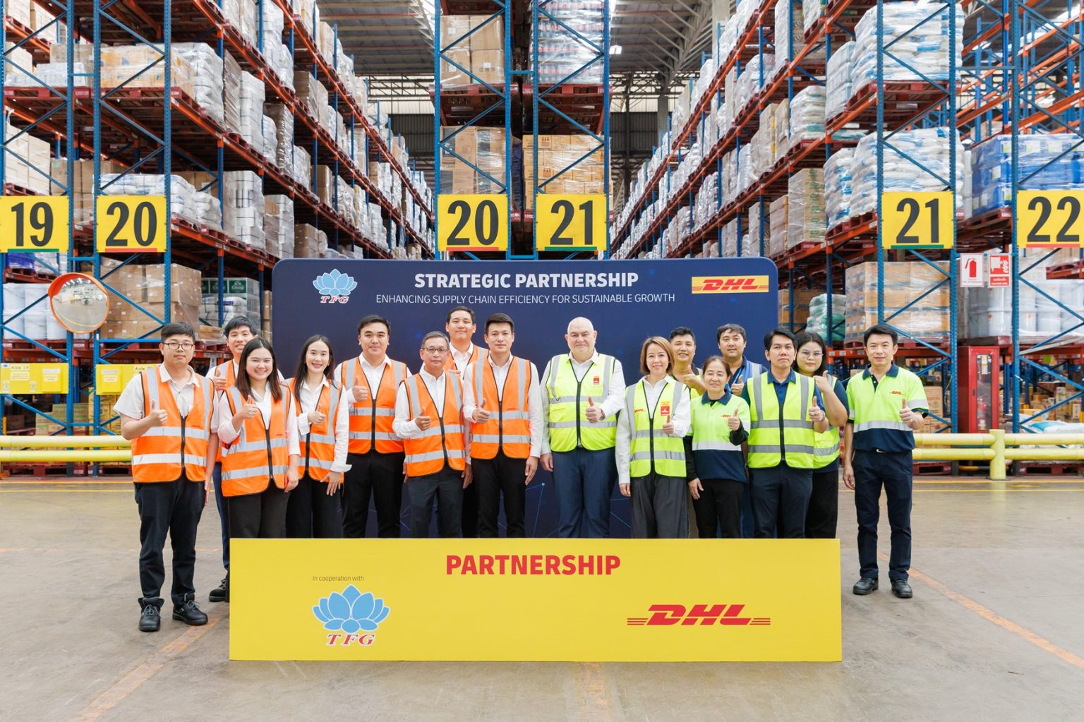 DHL – ไทยฟู้ดส์ กรุ๊ป ประกาศความร่วมมือ เชิงกลยุทธ์ เปิดศูนย์กระจายสินค้าควบคุมอุณหภูมิในประเทศไทย