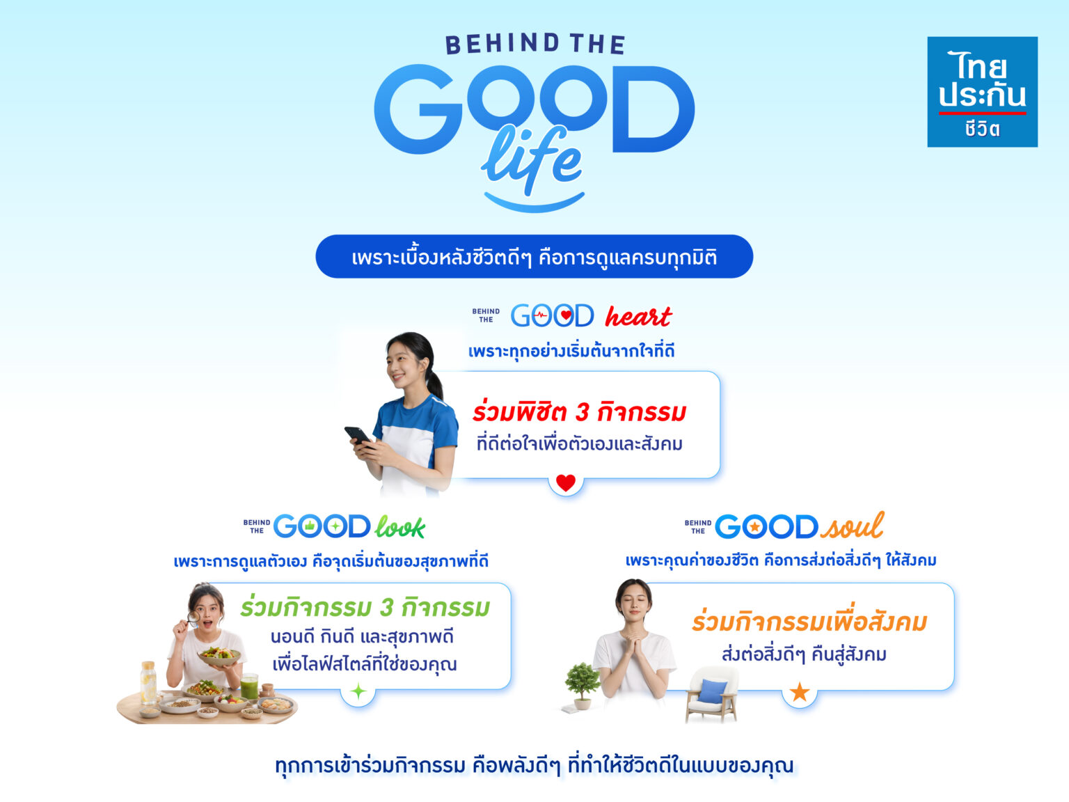 ไทยประกันชีวิต เปิดตัวแคมเปญ “BEHIND THE GOOD LIFE” ชวนค้นพบ “ชีวิตดีๆ” ผ่านประสบการณ์ดูแลชีวิตครบทุกมิติ