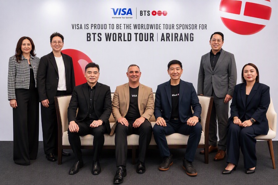 วีซ่าผนึกกสิกรไทย กรุงศรี Bangkok Bank M และสยามพิวรรธน์ มอบสิทธิ์เอ็กซ์คลูซีฟ พาแฟนไทยใกล้ชิด BTS WORLD TOUR ‘ARIRANG’