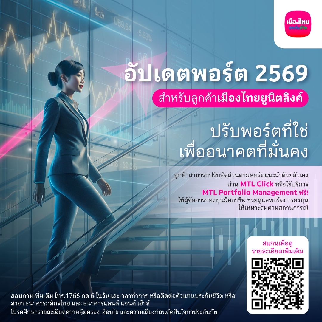 “เมืองไทยประกันชีวิต” ปรับพอร์ตแนะนำยูนิตลิงค์ ต้อนรับปีใหม่ 2569  เพื่อสร้างโอกาสรับผลตอบแทนให้ “เฮง” ตลอดปีม้า