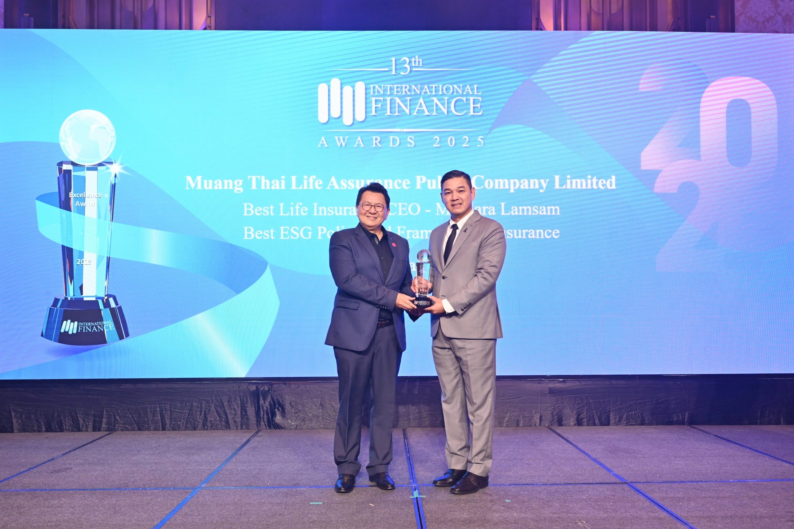 เมืองไทยประกันชีวิต คว้ารางวัล “Best ESG Policy and Framework”  จากเวที International Finance Awards 2025