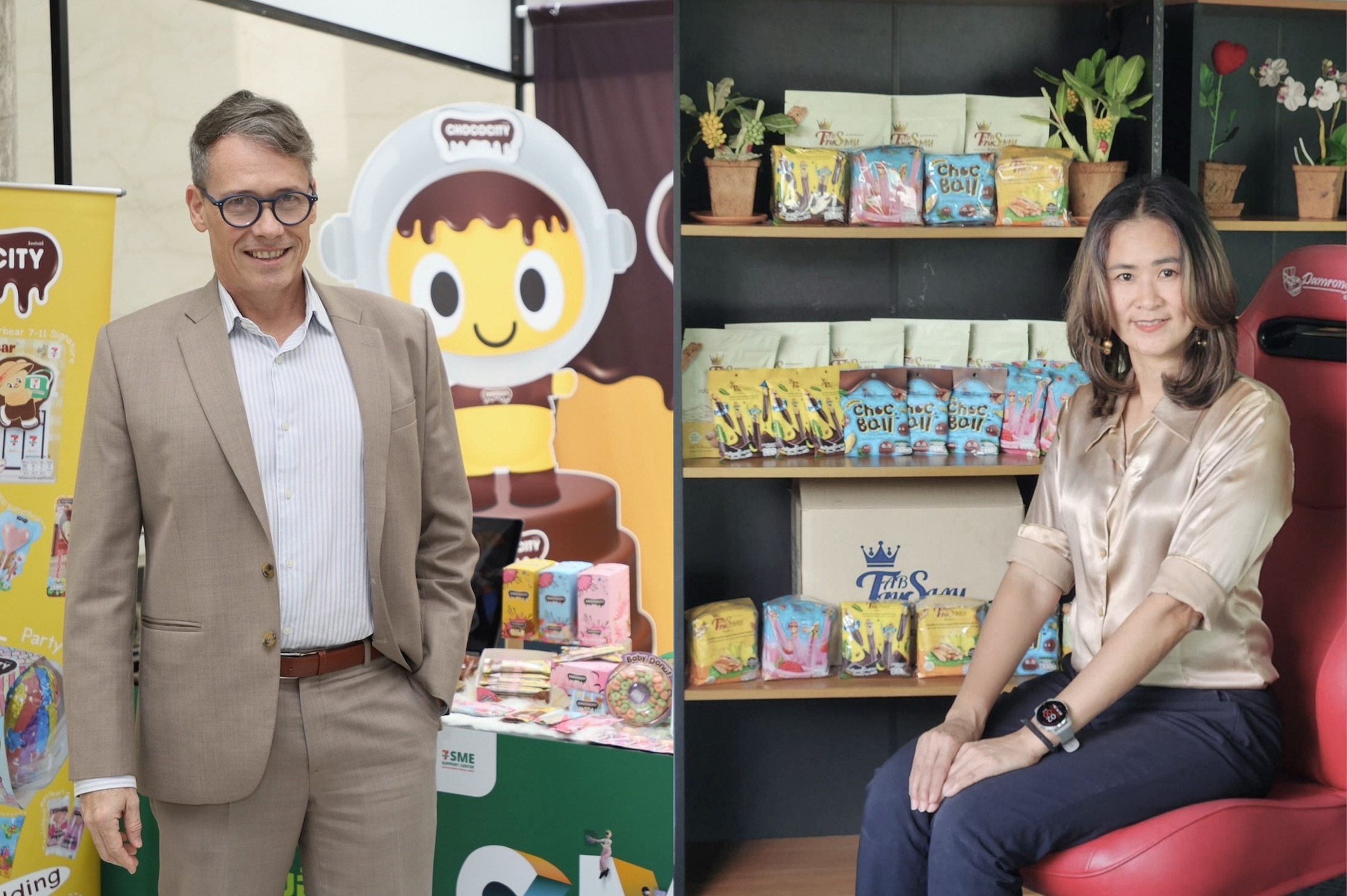 เซเว่นฯ หนุน 2 SME แบรนด์ขนม “ช็อกโกซิตี้ – ไร่ทับทิมสยาม” เติบโตด้วยไอเดีย ต่อยอดวัตถุดิบเกษตรไทย เทรนด์ใหม่ของคนรักขนมในร้านเซเว่นฯ